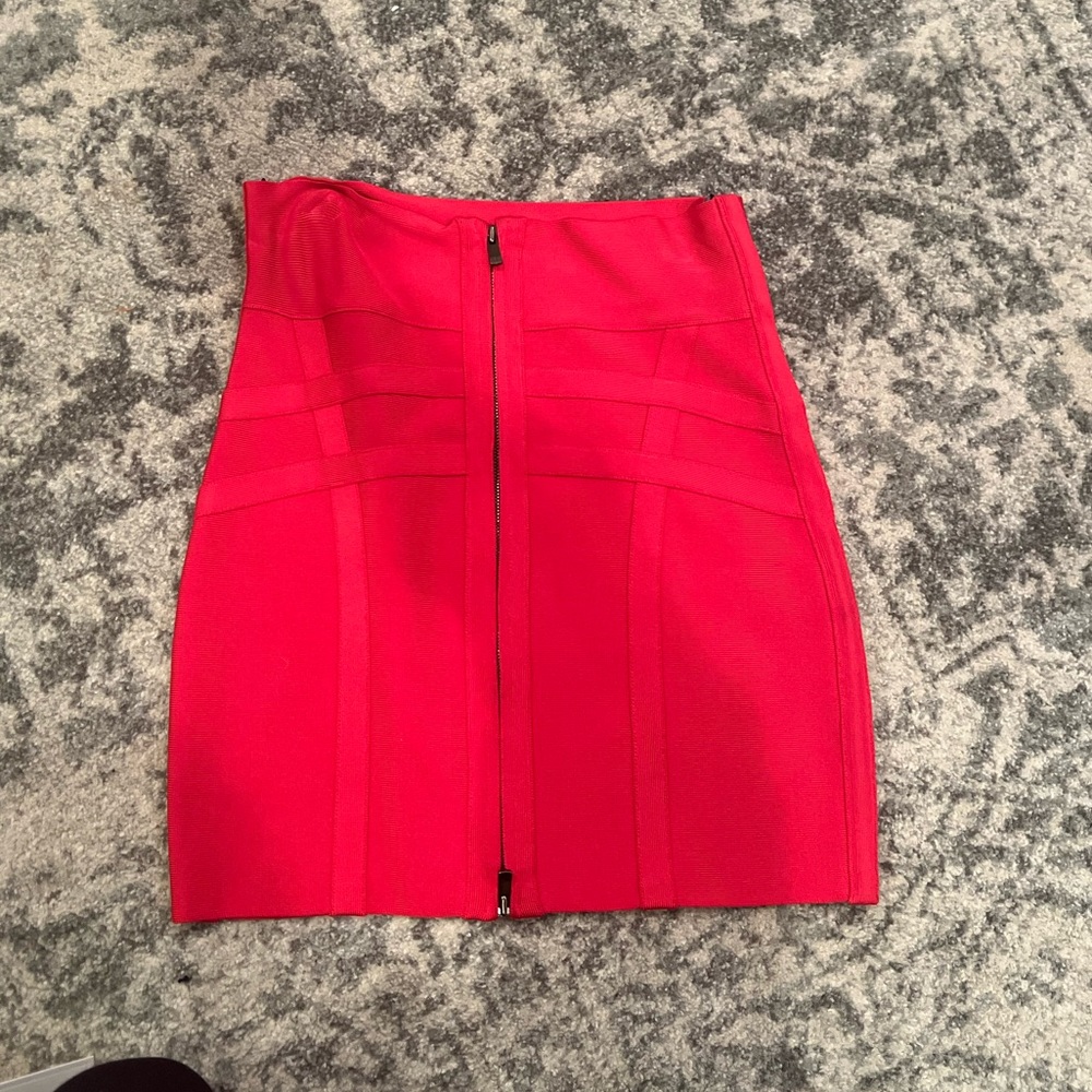 Herve leger red skirt